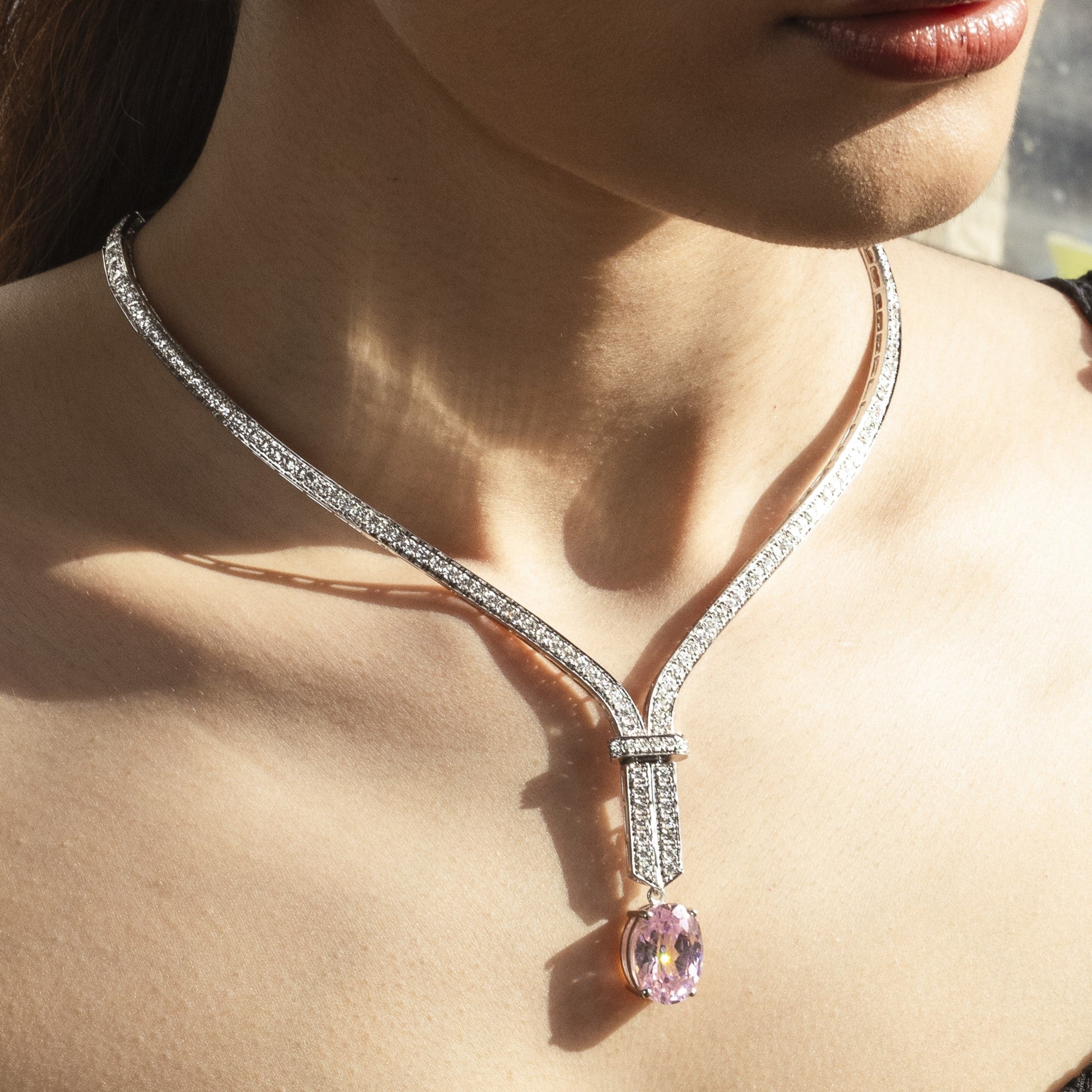 Diamas Interchangeable Diamond Necklace Earrings (8 carats)