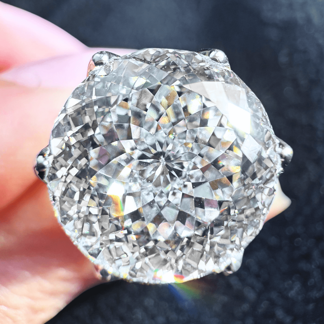 Portuguese Cut Carat Big Rock Solitaire Ring