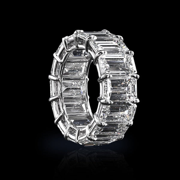 Royal Emerald Cut Diamond Eternity Band (4 cts)