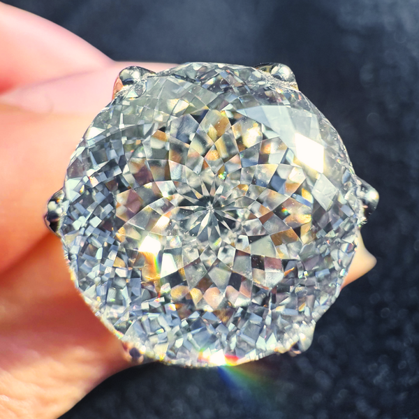 Portuguese Cut 4 Carat Big Rock Solitaire Ring