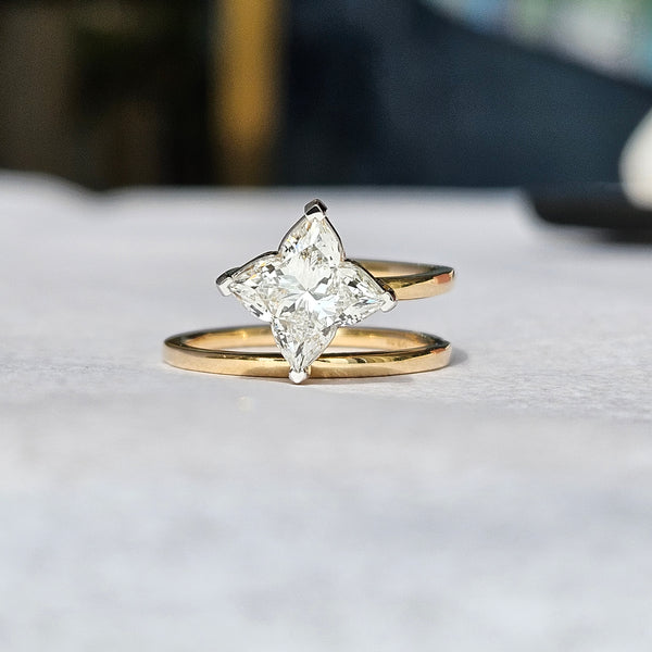 2 Ct Lillian Lily Cut Solitaire Ring