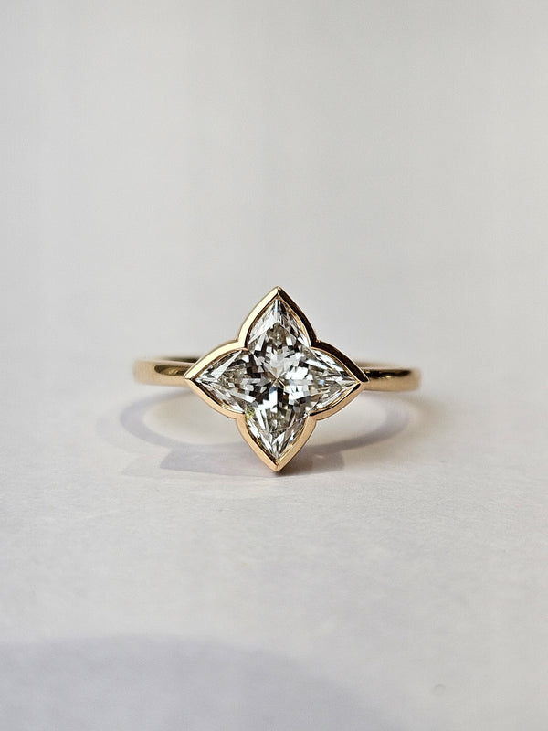 2 Ct Embrace Lily Cut Solitaire Ring
