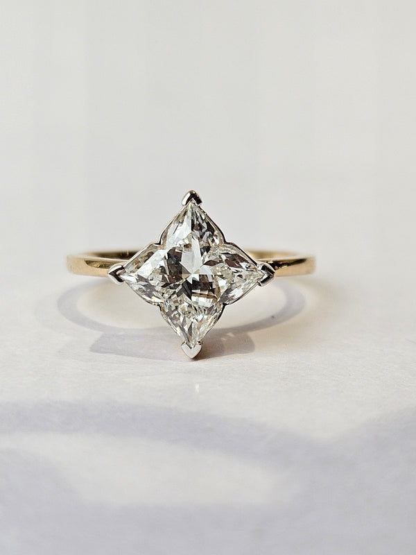 2 Ct Petals Lily Cut Solitaire Ring