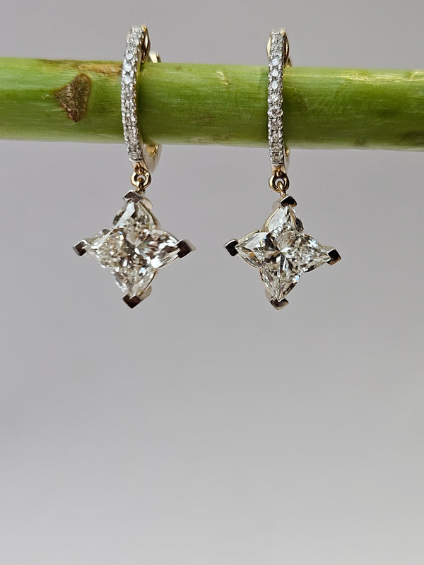 Moonlit Lily Cut hoop earrings