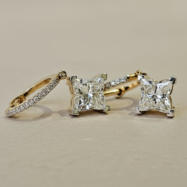 Moonlit Lily Cut hoop earrings