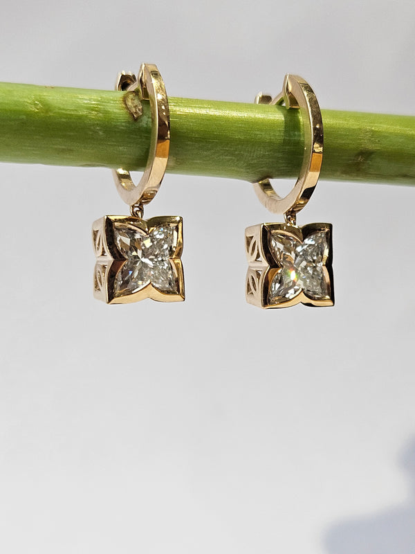 Grace Lily Cut hoop earrings