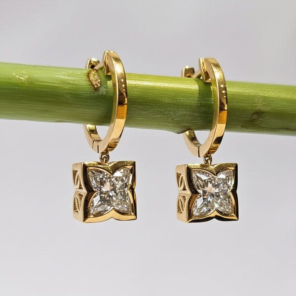 Grace Lily Cut hoop earrings