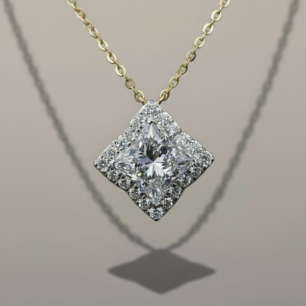 2 Ct Whisper Lily Cut Solitaire Pendant