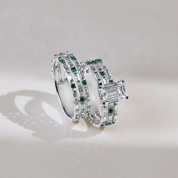 Twin Gleam 1.5 Ct Stackable Ring