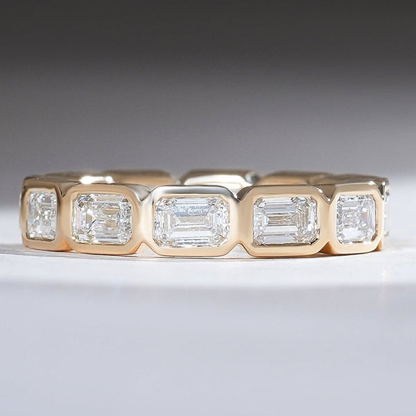 3 Ct Bezel Emerald Eternity Band