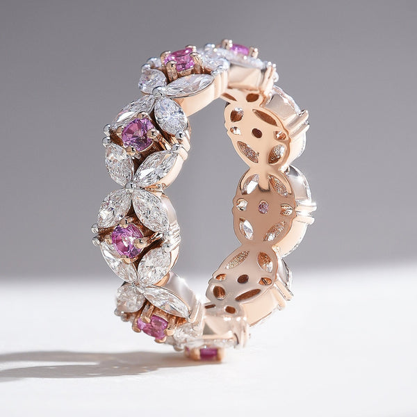 Pink Dahlia 2.25 Ct Eternity band