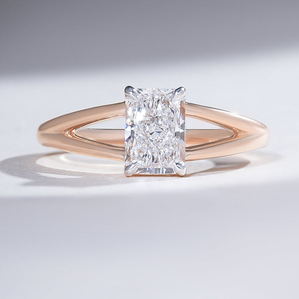 Split Shank 1 Ct Radiant Solitaire Ring