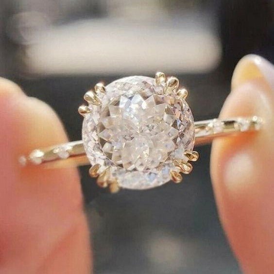 2 Carat Portuguese Cut Antique Solitaire Ring