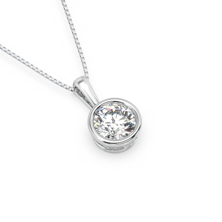 Lab Diamond 1 Ct Sparkling Solitaire Pendant