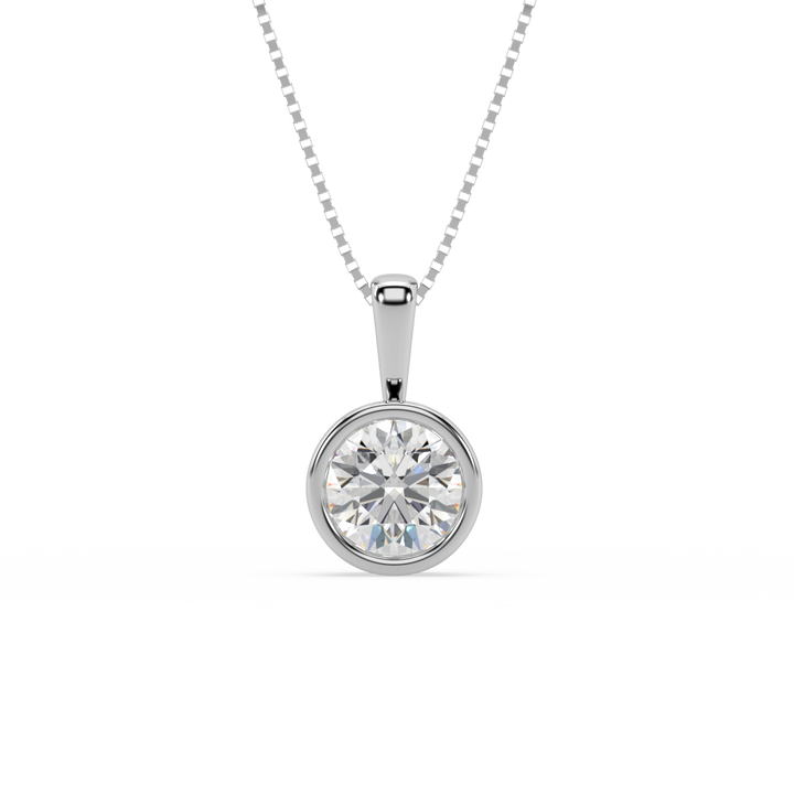 Lab Diamond 1 Ct Sparkling Solitaire Pendant