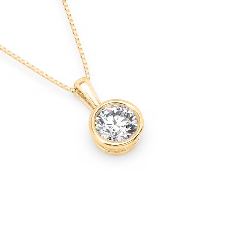 Lab Diamond 1 Ct Sparkling Solitaire Pendant