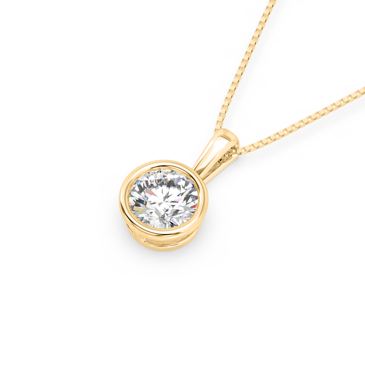 Lab Diamond 1 Ct Sparkling Solitaire Pendant