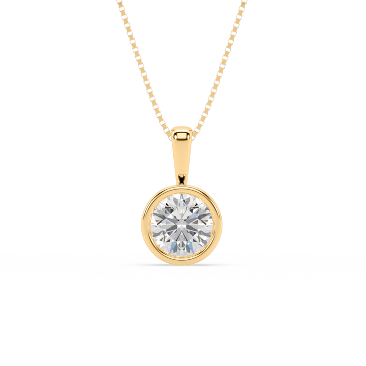 Lab Diamond 1 Ct Sparkling Solitaire Pendant