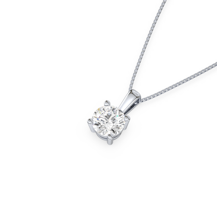 Lab Diamond 1 Ct Ritzy Radiance Solitaire Pendant