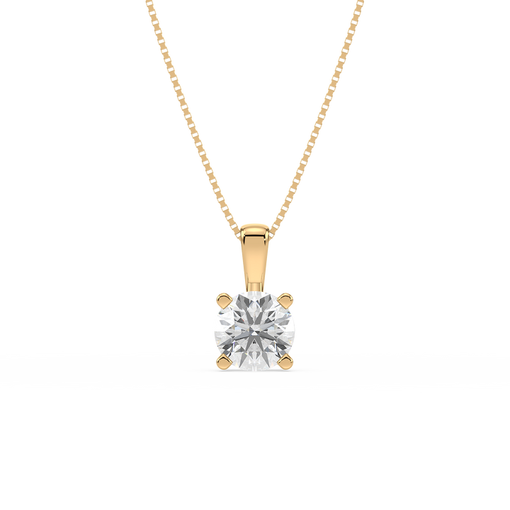 Lab Diamond 1 Ct Ritzy Radiance Solitaire Pendant