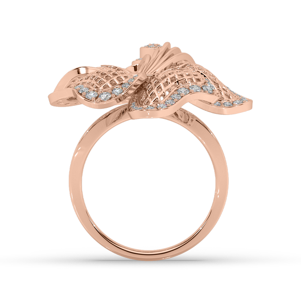 Beautiful Floral Lab Diamond Ring