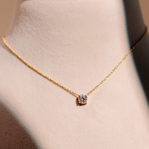 1Ct Round Silent Wish Pendant