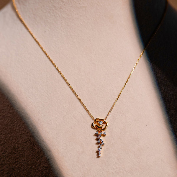 Rose Haze Floral Dailywear Pendant