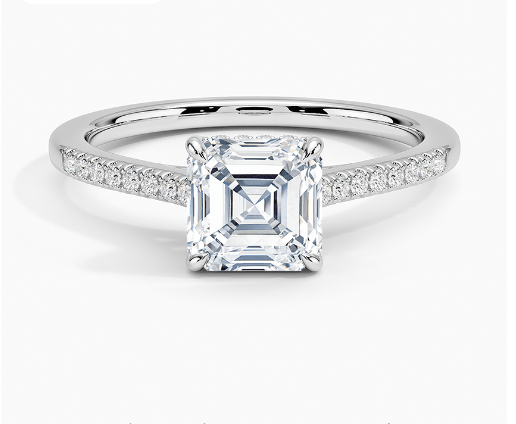 Forever Love 1 Carat Asscher Solitaire Ring