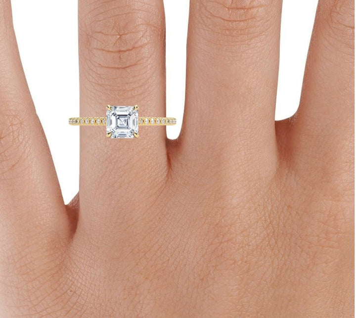 Forever Love 1 Carat Asscher Solitaire Ring