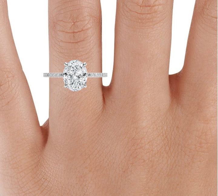 Radiant Glory 2 Carat Oval Solitaire Ring