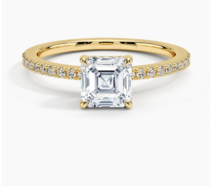 Radiant Glory 1 Carat Asscher Solitaire Ring