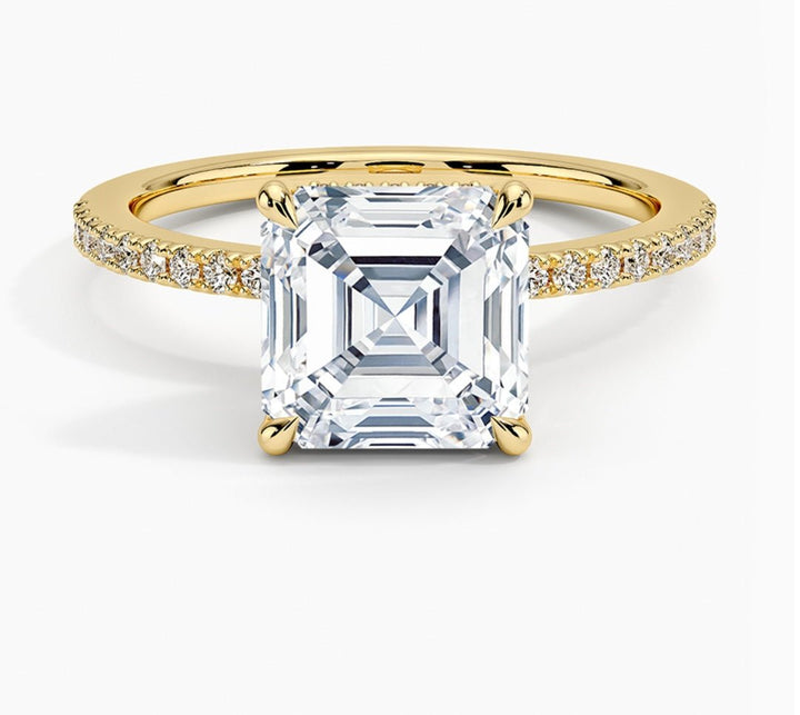 Radiant Glory 2 Carat Asscher Solitaire Ring