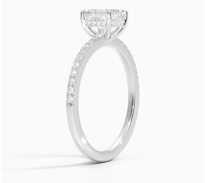 Radiant Glory 1 Carat Asscher Solitaire Ring