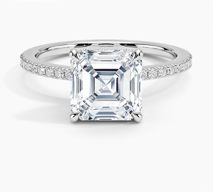 Radiant Glory 2 Carat Asscher Solitaire Ring