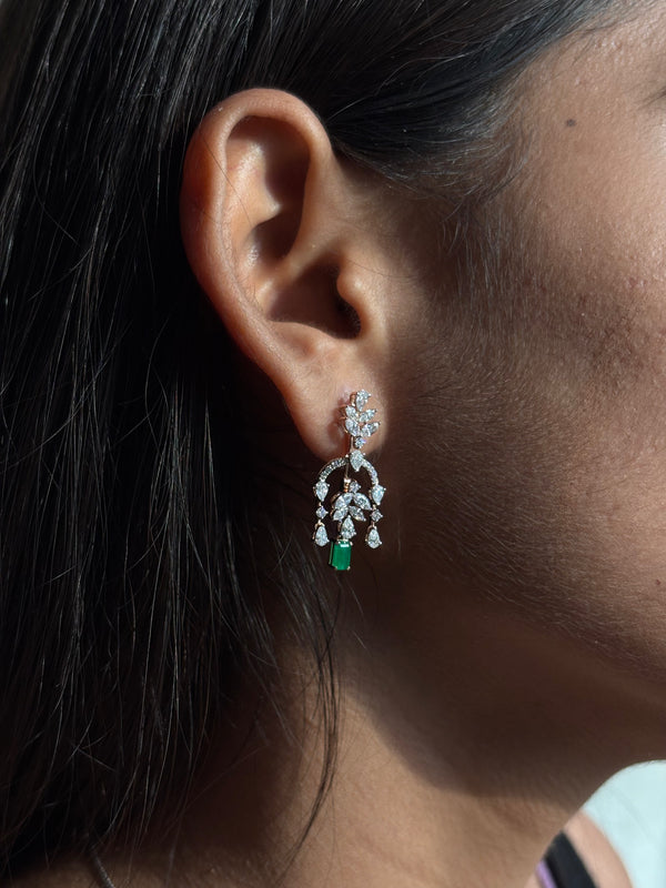 Frosted Diamond Earring