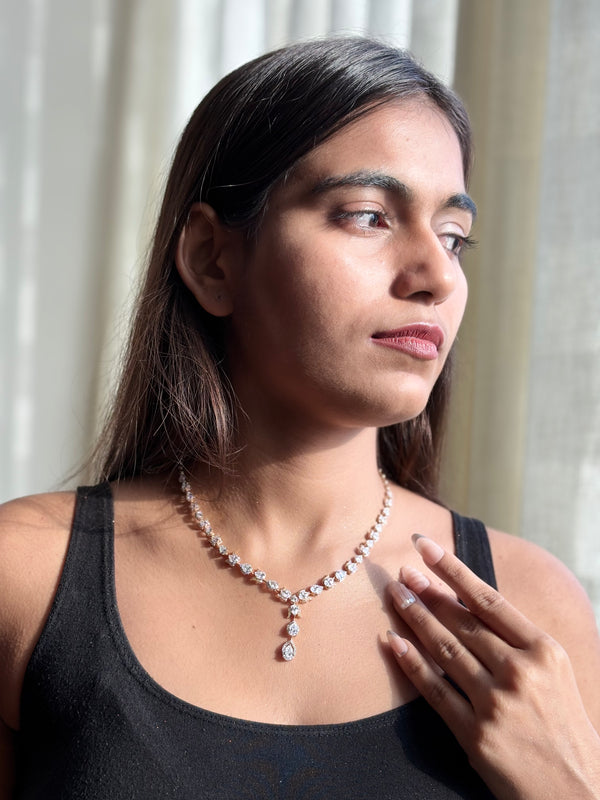 9.2 Ct Eden Drop Diamond Necklace