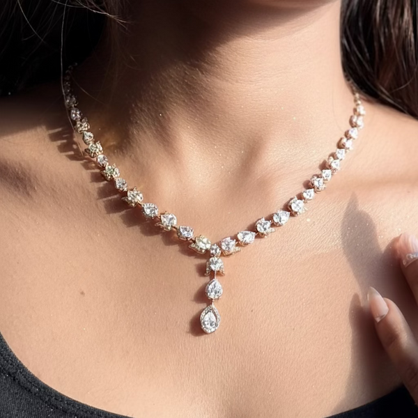 9.2 Ct Eden Drop Diamond Necklace