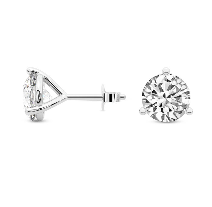 Martini Diamond Stud Earrings (1 Carat Each)