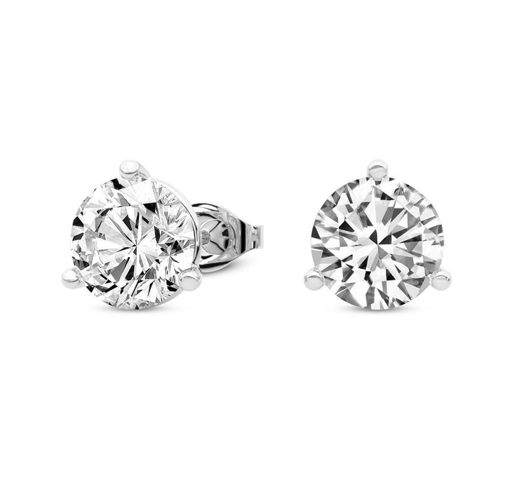 Martini Diamond Stud Earrings (1 Carat Each)