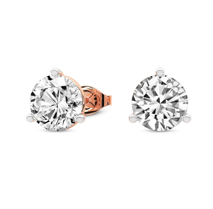 Martini Diamond Stud Earrings (1 Carat Each)