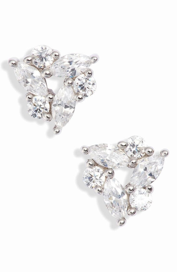 Trigon Solitaire stud earrings (2.7 carats)