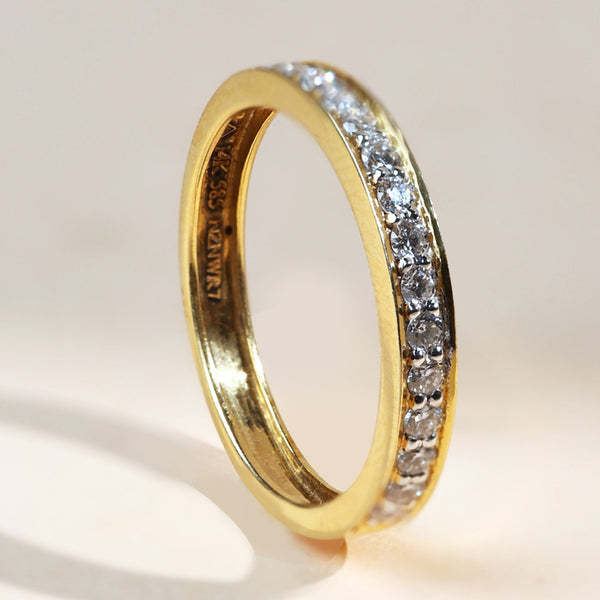 Flat Band Half Eternity Ring