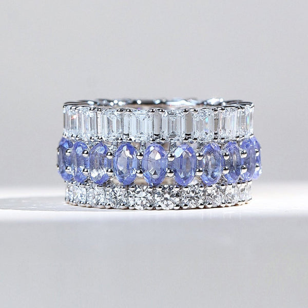 Royal Blue Crown 5.8 Ct Eternity Band