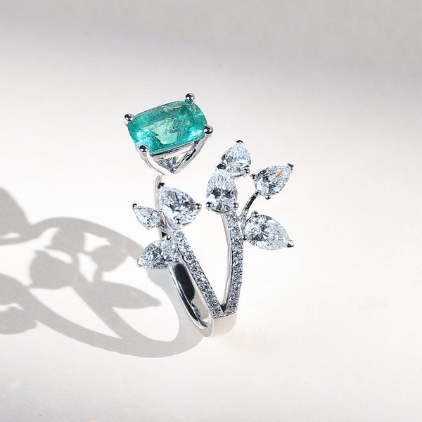 Emerald Vine 1.8 Ct Cocktail Ring
