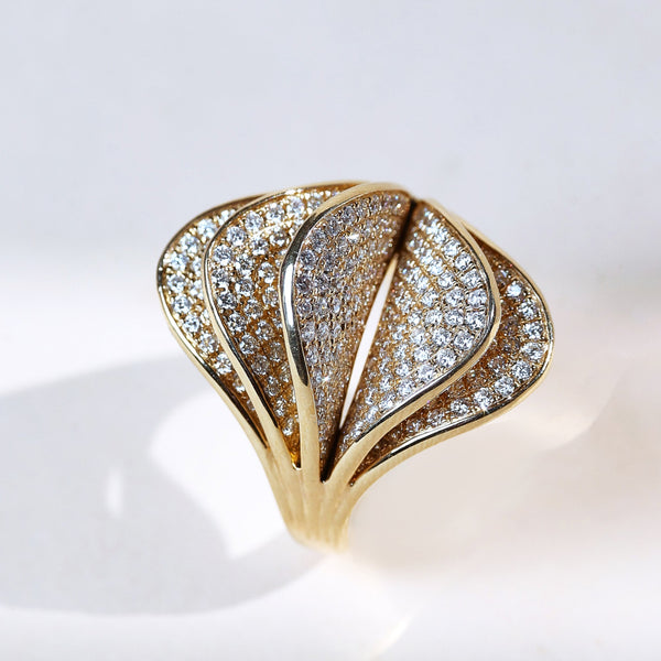 Fanella Open Leaf 1.7 Ct Cocktail Ring