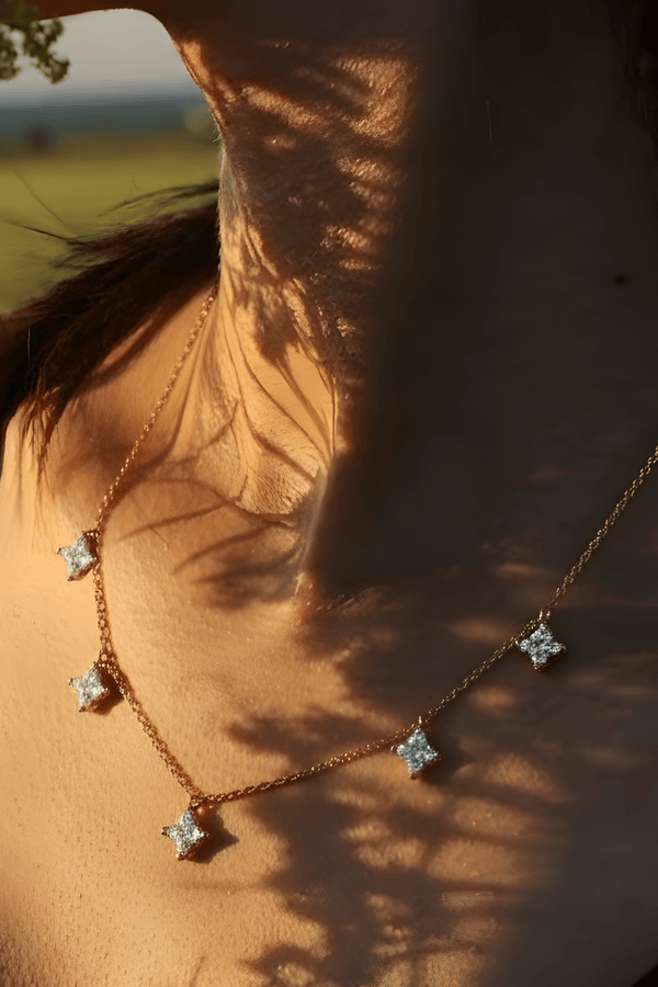 5.9 Ct Bloom Lily Cut Necklace