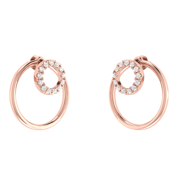 Alluring Circle Diamond Earrings