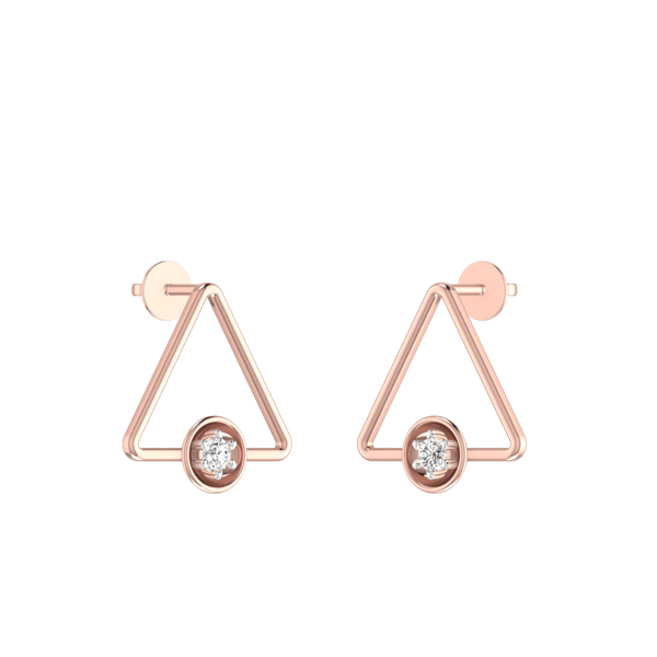 Serene Triangular Diamond Earrings