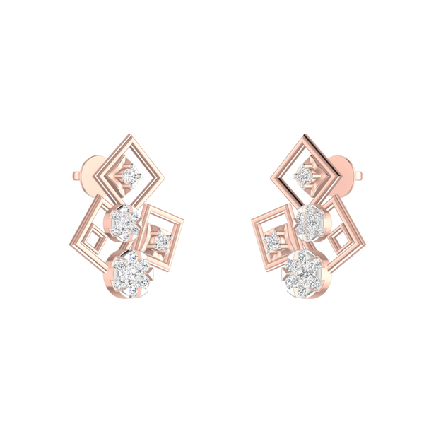 Classic Intellectual Diamond Earrings
