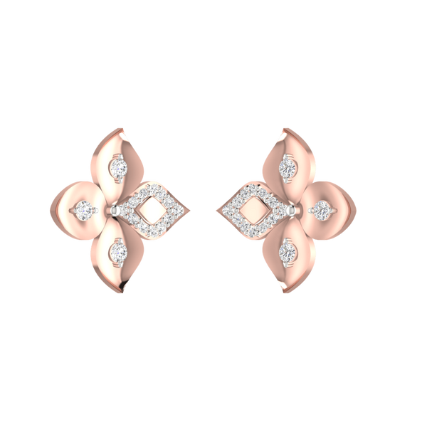 Quirky Floral Diamond Earrings